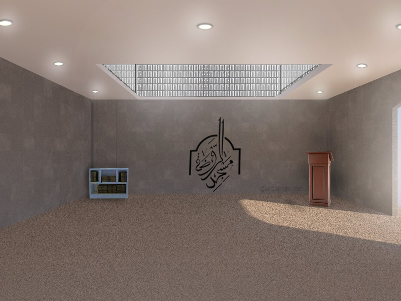 Desain Masjid Minimalis Fasad Roster  Argajogja