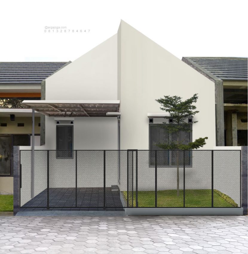 Desain Rumah Sederhana Putih Manis Minimalis