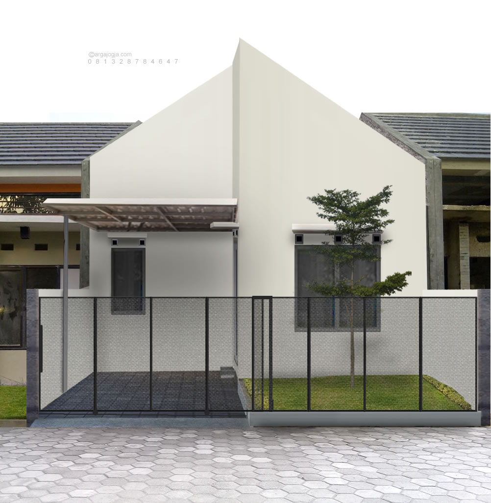 Desain Rumah Sederhana Putih Manis Minimalis – Argajogja
