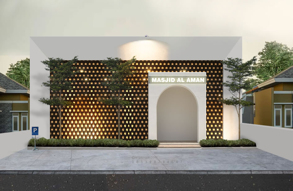 Menggabungkan Elegansi dan Kesederhanaan: Desain Masjid dengan Dinding Roster Modern Minimalis