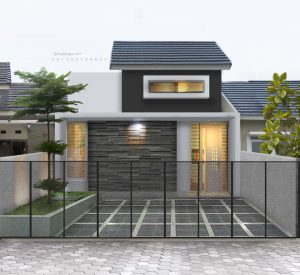 desain fasad rumah 1 lantai minimalis modern - argajogja