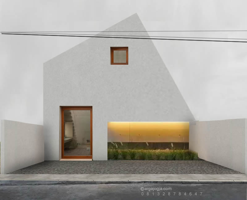Fasad Minimalis Geometris: Rumah Unik dengan Bentuk Anti-Mainstream